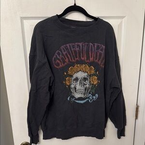 American Eagle Outfitters Black Sweatshirt with Grateful Dead Graphic